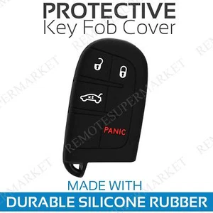 Key Fob Cover For 2015 2016 2017 2018 Dodge Challenger Remote Case Skin Jacket - Picture 1 of 1