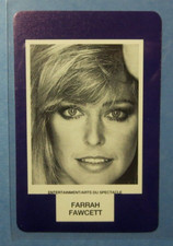 1991 Face to Face: The Famous Celebrity Guessing Game Cards Farrah Fawcett