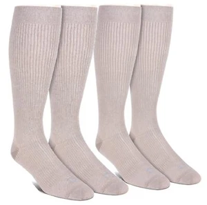 Doctor's Choice Men's Graduated Compression Over-the-Calf 2-Pack Tan Sock Siz... - Picture 1 of 4