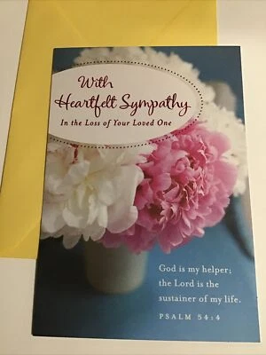 With Heartfelt Sympathy, Loss Of A Loved One 5”x7” Religious Greeting Card - Image 1 of 4