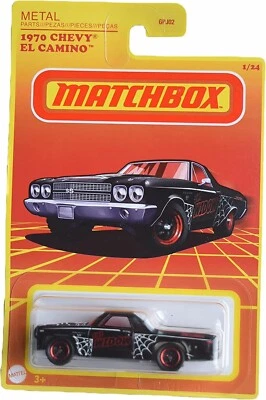 1970 Chevy El Camino Black "The Widow" Matchbox 2021 Retro Series Diecast 1/24 - Image 1 of 4