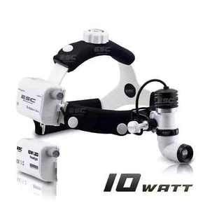Dental Surgical Headlight ENT Medical Headlamp Led Light Source Wireless 10 Watt - Picture 1 of 13