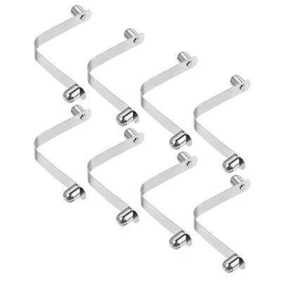 8 Pack Pole Push Button Spring Clips Steel Solid Button Locking Tube Double Pins - Image 1 of 4