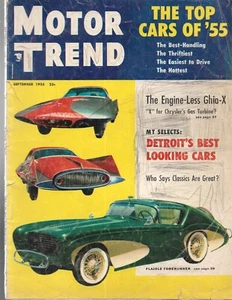 Motor Trend September 1955 Top Autos von '55 schönes Stück auf Konzeptfahrzeuge Zoll + - Bild 1 von 2