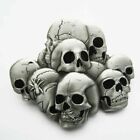 Pile of Skull Heads Metal Belt Buckle