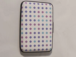 Billetera de aluminio con bloqueo RFID delgado metal soporte para tarjetas de crédito estuche rígido 4 diseños - Imagen 1 de 5