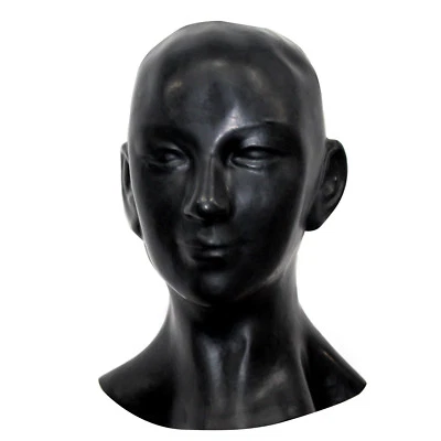 212 Latex New 0.8 mm Anatomical 3D mask w ears fetish w back zipper for Men  - Image 1 of 3