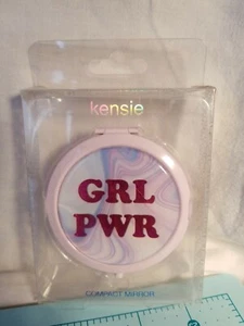 Espejo compacto redondo púrpura marca Kensie - "GRL PWR" - Nuevo, envío gratuito  - Imagen 1 de 9