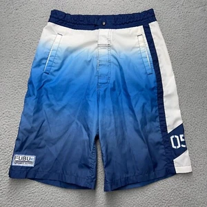 Fubu Sport Board Shorts Mens 32 Blue 11" Inseam Swim Trunks Pockets Beach - Picture 1 of 14