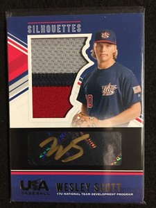 2018 USA Stars & Stripes Wesley Scott Auto-Jersey 3 color 8/10 #105