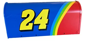 NASCAR Jeff Gordon #24 Blue Official U.S. Mail 19" Metal Mailbox RARE! RARE! - Picture 1 of 11
