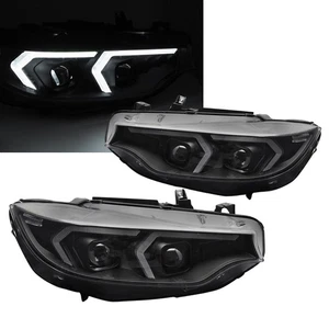 Xenon Scheinwerfer Set in schwarz für BMW 4er F32/F33 2013-2017 LED Blinker TFL - Bild 1 von 4