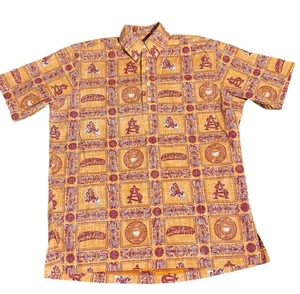 Vintage Reyn Spooner Arizona State Sun Devils Hawaiian Shirt Size Small Pullover - Picture 1 of 13