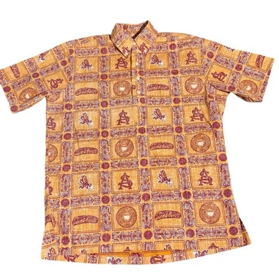 Vintage Reyn Spooner Arizona State Sun Devils Hawaiian Shirt Size Small Pullover - Image 1 of 4