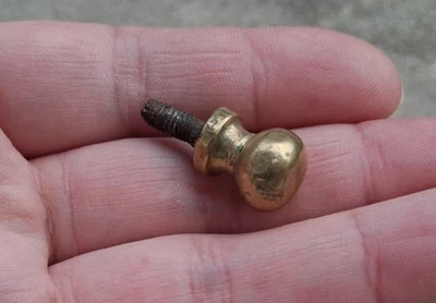 PETITE POIGNÉE ANCIENNE bouton bronze ou laiton D=1,2 cm meuble N°114D - Photo 1/4