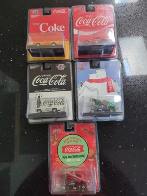M2 Machines Coca Cola Lot of 5 1/64 Cars Shelby Mustang Corvette Funny Cars  - Image 1 of 4