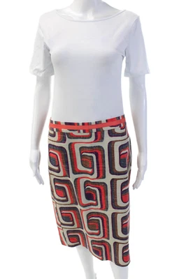 Falda Boden Mujer Texturizada Abertura Cremallera Largo Medio Patrón Multicolor Desnudo Talla L Foto 1 de 4