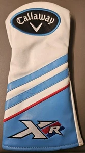 Callaway Golf XR Ladies Driver Headcover Blue/White Embroidered Leather Wood - Picture 1 of 9