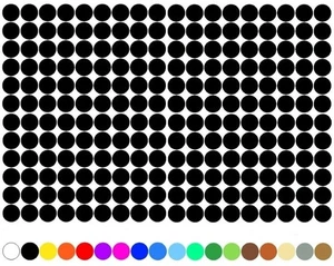 3600 Points de Colle 5mm Cercles Noir Point Auto-Adhésif Autocollant L Film - Afbeelding 1 van 2