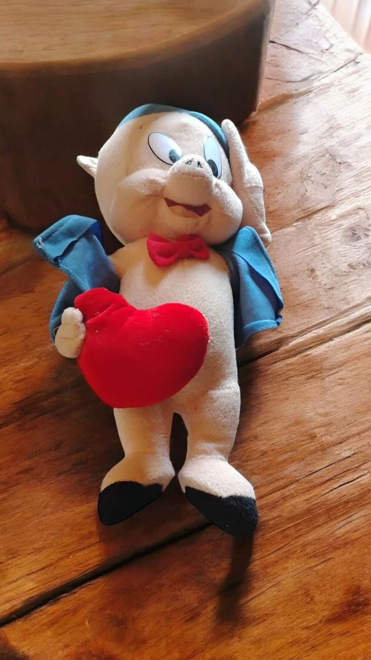Peluche vintage de San Valentín Porky Pig Looney Tunes de Nanco - 12" relleno... Foto 1 de 3