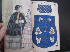 Godey Lady's Magazine V 50/ 51 1855 Fashion Music Patterns 11 Color Plates - Imagen 1 de 16