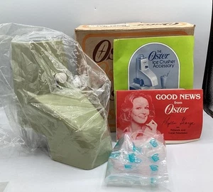 Nuevo de Lote Antiguo Accesorio Trituradora de Hielo Oster Modelo 435 Aguacate con Caja e Instrucciones Hecho en EE. UU. - Imagen 1 de 4