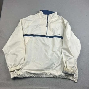 Old Navy Jacket Mens XXL Ivory Jersey Lined 1/4 Zip Golf Pullover Windbreaker - Picture 1 of 9