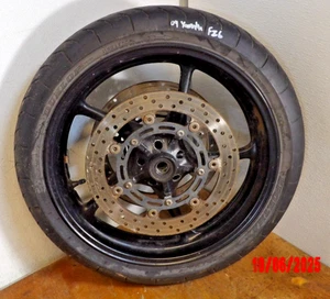 2009 09 Yamaha FZ6S FZ6 Fazer front wheel mag 17" STRAIGHT    (JUNK TIRE) - Picture 1 of 18