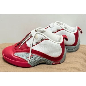 Reebok Answer IV 4 Iverson Red White Gray Basketball Shoes Sneakers - Picture 1 of 5