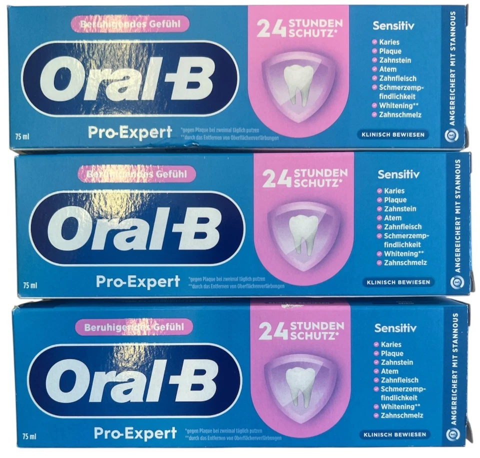 3 x Oral-B Zahnpasta Pro-Expert Sensitiv Zahnpasta, (3 x 75 ml) - Bild 1 von 1
