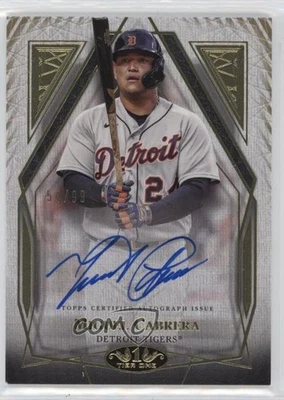 2022 Topps Tier One 54/99 Miguel Cabrera #T1A-MC Auto - Image 1 of 3
