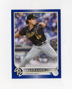 2022 Topps Series 1 Max Kranick RC #325 Blue Royal Pittsburgh Pirates