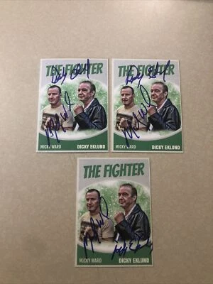 MICKY WARD DICKY EKLUND SIGNED AUTOGRAPH CUSTOM TRADING CARD BOXING THE FIGHTER - Image 1 of 4