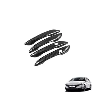 Cubierta de manija de puerta de coche ABS estilo fibra de carbono para Hyundai Elantra CN7 N Line - Imagen 1 de 5