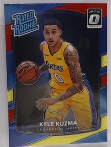 2017-18 PANINI DONRUSS OPTIC KYLE KUZMA ROOKIE RED YELLOW #174 LAKERS MSK - Picture 1 of 2