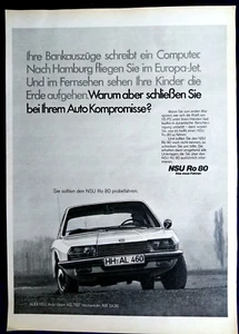 NSU RO 80, die originale Werbung aus 1969 - Picture 1 of 2