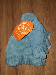 Wonder Nation Girls Winter Hat and Gloves Set, Cell Phone Tech Touch Nwt (Eb6) - Picture 1 of 2