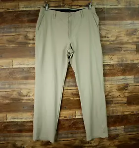 Pantalone da golf uomo Under Armour taglia 36x32,5 beige piatto zip frontale - Foto 1 di 7