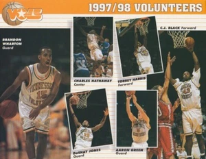 1997-98 TENNESSEE VOLUNTEERS VOLS NCAA Basketball Promo Card WHARTON BLACK - Picture 1 of 1