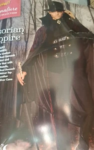 Victorian Vampire Costume. Spirit Signature Collection Men’s CAPE HAT & PANTS M - Picture 1 of 3