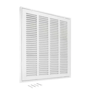 EZ-FLO Return Air Filter Grille 16x16 Steel Vent Cover Wall Ceiling White - Picture 1 of 12