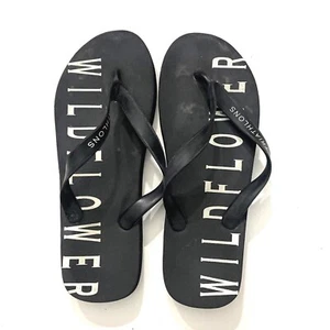 Wildflower Triathlon Slip-On Flip Flops Men's 9.5 Sandals White on Black - Picture 1 of 3