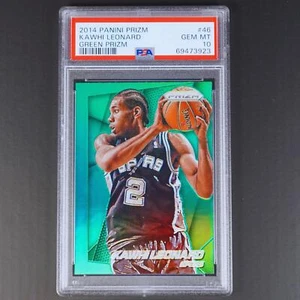 2014-15 Prizm Kawhi Leonard #46 San Antonio Spurs Green Prizm PSA 10 GEM MT - Picture 1 of 2