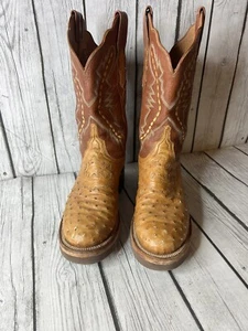 Botas occidentales Lucchese 2000 pluma de avestruz y tiburón crepé exóticas para hombre talla 7 C - Imagen 1 de 7