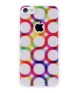 Agent18 Choc Slim Étui pour IPHONE 5c, Arc-en-Ciel Cercles - Photo 1 sur 9