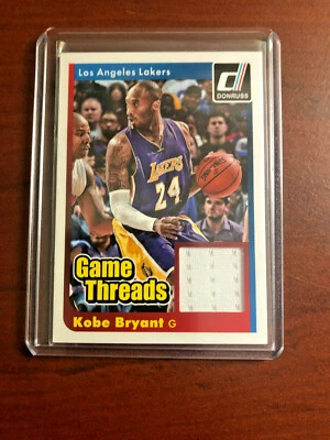 2014-15 Donruss Kobe Bryant Los Angeles Lakers Game Threads Game Worn Relic Card - Image 1 of 2