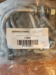 Crossover Plate Kit U-bolts 2-7/8" to 2-7/8" OD Pipe Mount 6x8 NEW PV-XP-2525 - Picture 1 of 3
