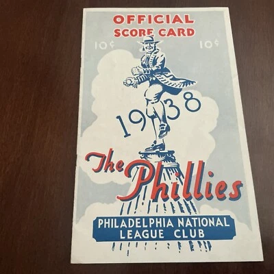 Philadelphia Phillies Vs. Chicago Cubs 1938 Official Program Unscored - Image 1 of 3