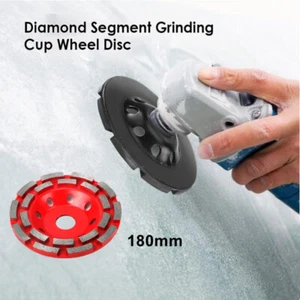 180mm Diamond Segment Grinding Wheel Cup Disc Marble Concrete Granite Stone Cut - Picture 1 of 12