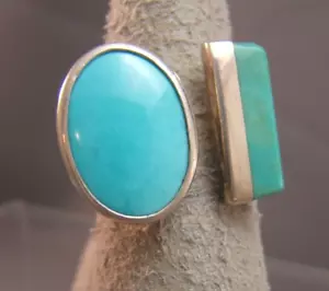 Anillo delgado Marvin nativo americano turquesa plata de ley 925 talla 7 - Imagen 1 de 8
